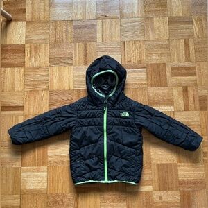 The North Face reversible boys 4T Jacket with Lime Accents spring and fall coat